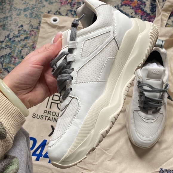 P448 chunky trainers - Luke white recycled NEW size 38 - Picture 3 of 7
